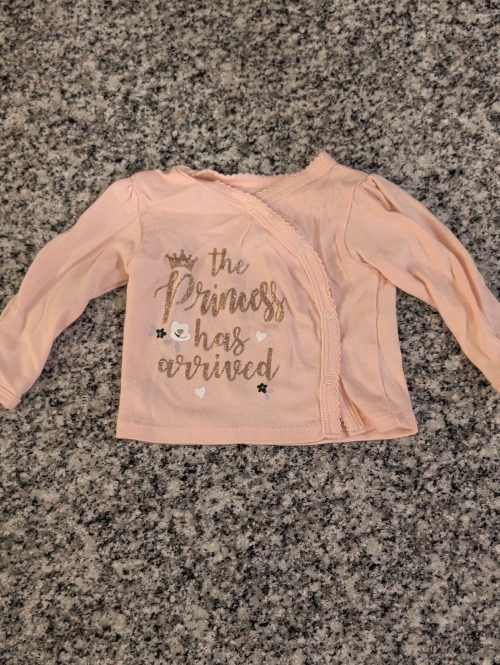 Gerber Pink "The Princess Has Arrived" Long Sleeve Wrap Top